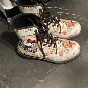 Mickey and Minnie, faux leather boots